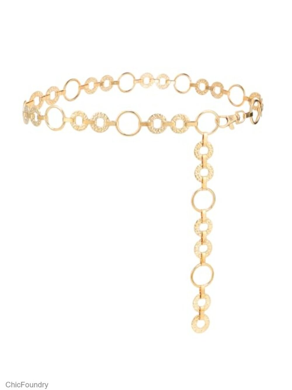 Metal Waist Chain Belt for Women Jeans Dress Adjustable O-ring